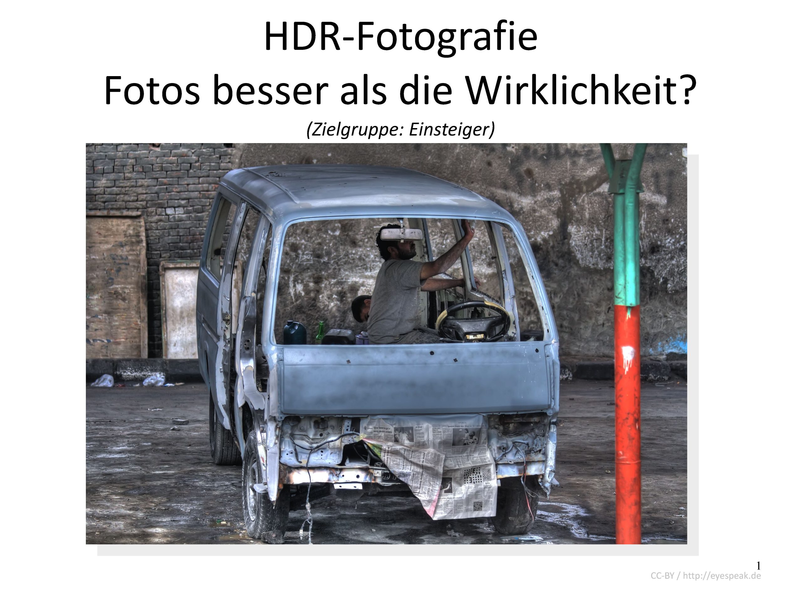 kleiner Vortrag über HDR-Fotografie frei Verfügbar (CC-BY)